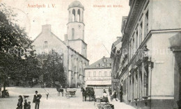 73820999 Auerbach  Vogtland Altmarkt Mit Kirche  - Auerbach (Vogtland)