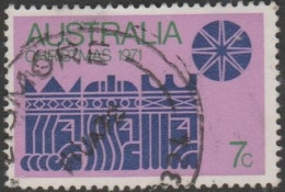 AUSTRALIA - USED 1971 7c Christmas - Green Australia - Used Stamps