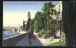 Cartolina Gardone, Grand Hotel Mit Uferpromenade  - Autres & Non Classés