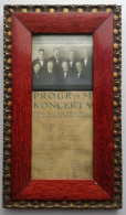 SEPTET BRATOV ŽIVKO, MARIBOR, PROGRAM KONCERTA, 1935, Velikost Okvirja 21x36.5 Cm, NI RAZGLEDNICA!!! - Slowenien