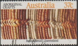 AUSTRALIA - USED 1987 37c Aboriginal Craft Vending Machine Booklet - Basket Weaving - Gebraucht