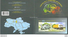 D20716  Europa - Post - Cars - Trucks - Ucrania 2013 - Booklet MNH - 1,95 - Poste