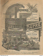 JB / Superbe PUBLICITE Ancienne LIVRET 1914 Sculpture Peinture ART NOUVEAU Décoratif Verrerie D'art Peaux Encre Plume - Advertising