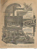 JB / Superbe PUBLICITE Ancienne LIVRET 1914 Sculpture Peinture ART NOUVEAU Décoratif Verrerie D'art Peaux Encre Plume - Publicidad