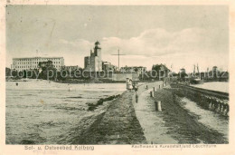 73818995 Kolberg  Ostseebad Kolobrzeg PL Kauffmanns Kuranstalt Und Leuchtturm  - Poland