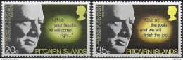 1974 Pitcairn Islands Winston Churchill 2v. MNH SG N. 155/56 - Andere & Zonder Classificatie