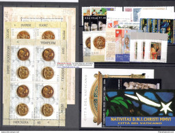 2006 Vaticano ,francobolli Nuovi, Annata Completa 26 Val + 5 BF + 1 Libretto - Volledige Jaargang