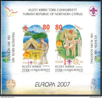 2007 EUROPA CEPT , Cipro Turca - KibrisTurk , BF 26, Foglietto - Souvenir Sheet - Otros & Sin Clasificación