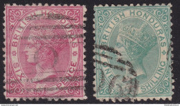 1872-74 BRITISH HONDURAS, SG 9/10 2 Values USED - Autres & Non Classés