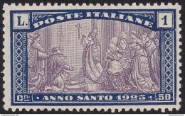 1924 Italia - Regno , Anno Santo , N° 173a  SENZA FILIGRANA  MNH**  RARO Certif - Andere & Zonder Classificatie