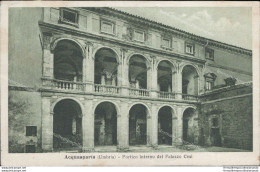 Ar211 Cartolina Acquasparta Portico Interno Del Palazzo Cesi 1918 Terni - Terni