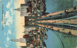 73973380 NEW_YORK_City_USA View From Brooklyn Bridge Tower Illustration - Other & Unclassified