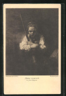Künstler-AK La Jeune Balayeuse, Rembrandt, Rotes Kreuz Russland  - Rotes Kreuz