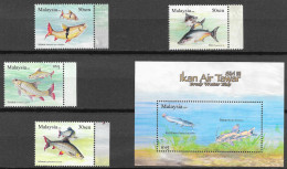 Malaysia 2006 MiNr. 1386 - 1390 (Block 109) Freshwater Fish  4v + S\sh  MNH**   7.30 € - Maleisië (1964-...)