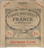 F14 Cpa / La VRAI Carte Routière Ancienne MICHELIN CLERMONT LYON N° 25 - Cartes Routières