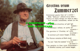 R524100 Greetins Vrum Zummerzet. Zummerzet Greets Thee Wi A Smile. Salmon - World