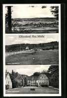 AK Oldendorf /Krs. Melle, Reiter-Waldstadion, Schloss Ostenwalde, Ortsansicht  - Melle