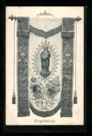 AK Altöttingen, Offizielle Karte Des Allgäuer Pilgerzuges 1913, Pilgerfahne  - Altötting
