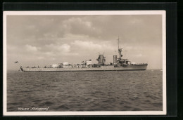 AK Kreuzer Königsberg Auf See  - Warships