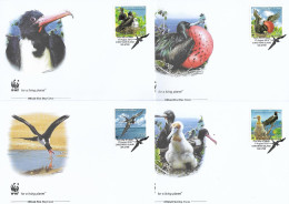 ILES CHRISTMAS  2010  4 FDC WWF-OISEAUX YVERT N°685/688 - FDC