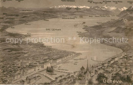 13301508 Geneve GE Lac Leman Panorama Geneve GE - Andere & Zonder Classificatie