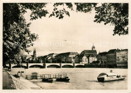 13300323 Basel BS Rheinpartie Mit Mittlerer Rheinbruecke Basel BS - Autres & Non Classés