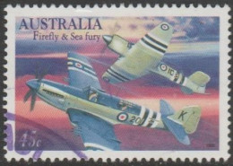 AUSTRALIA - USED 1996 45c Military Aircraft - Firefly And Sea Fury - Oblitérés