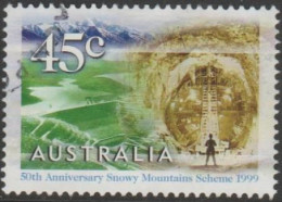 AUSTRALIA - USED 1999 45c Snowy Mountains Scheme - Dam - Usados