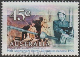 AUSTRALIA - USED 1999 45c Snowy Mountains Scheme - Drilling - Usados