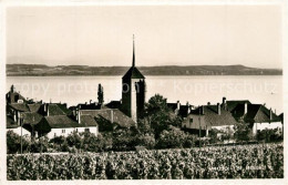 13297972 St Blaise Neuchatel Ortsmotiv Mit Kirche Vue Au Lac St Blaise Neuchâtel - Andere & Zonder Classificatie