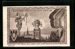 AK Wien, 10. Deutsches Sängerbundfest, Wappen  - Otros & Sin Clasificación