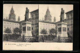 Stereo-AK Mayence, Bords Du Rhin, Statue De Gutenberg  - Stereoscope Cards