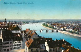 13297772 Basel BS Blick Vom Muenster Auf Rhein Abwaerts Basel BS - Altri & Non Classificati