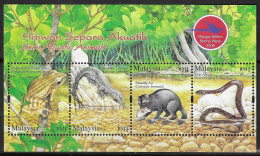 Malaysia 2006 MiNr. (Block 112)  Mammals, Frogs , Reptiles S\sh  MNH**   4.80 € - Ranas