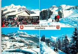 13296550 Engelberg OW Bergrestaurant Skilift Mit Brunnistock Panorama Spazierweg - Altri & Non Classificati