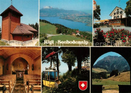 13290042 Rigi Seebodenalp Kirche Luftseilbahn  Rigi - Autres & Non Classés