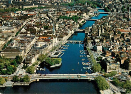 13283902 Zuerich ZH Fliegeraufnahme Mit Limmat Und Altstadt Zuerich ZH - Otros & Sin Clasificación