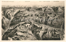 13277730 Linthal Glarus Panoramakarte Linthal Glarus - Andere & Zonder Classificatie