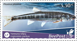 Lithuania 2024 Fish, Freshwater, National Park ,Beepost, Underwater Animal, 1v Mint, MNH (**) - Lithuania