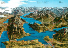 13268158 Vierwaldstaettersee SZ Panoramakarte Vierwaldstaettersee SZ - Otros & Sin Clasificación