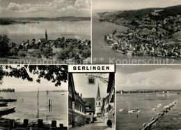 13239362 Berlingen Untersee Panorama Strandpartie Schwaene Ortskern Kirche Flieg - Andere & Zonder Classificatie