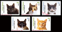 Etats-Unis / United States (Scott No.4451/59 - Protection Des Animaux / Chats - Cats / Animal Rescue) (o) Séton 5 - Gebraucht