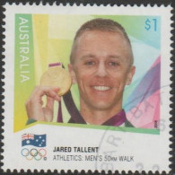 AUSTRALIA - USED 2016 $1.00 Olympic Games Gold Medal Winner; Athletics - Jared Tallent - Usados