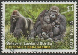 AUSTRALIA - USED 2016 $1.00 Stamp Collecting Month: Critically Endangered Animals - Western Lowland Gorilla - Usados