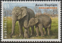 AUSTRALIA - USED 2016 $1.00 Stamp Collecting Month: Critically Endangered Animals - Asian Elephant - Usados