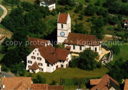 13234860 Oltingen Reformierte Kirche St Nikolaus Pfarrhaus Fliegeraufnahme Oltin - Autres & Non Classés