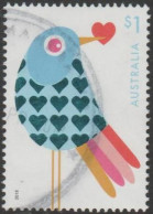 AUSTRALIA - USED 2018 $1.00 With Love - Embossed In Blue - Gebraucht