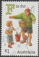 AUSTRALIA - USED 2019 $1.00 Fair Dinkum Aussie Alphabet - "F" Is For Fishing, Football - Gebruikt