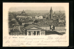 Cartolina Milano, Panorama Aus Der Vogelschau  - Milano (Milan)