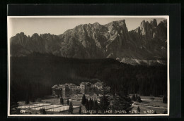 Cartolina Carezza Al Lago, Grand Hotel Aus Der Vogelschau  - Altri & Non Classificati